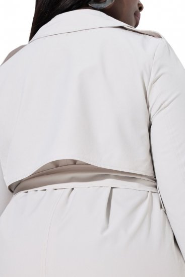 Ulla Popken 834990 Lietpaltis Taupe - Paltai - Didelių dydžių paltai moterims