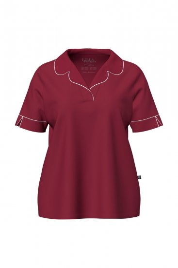 Ulla Popken 835397 Pižama trumpomis rankovėmis su marškinių apykakle Alyvinė - Pižama/Loungewear - 