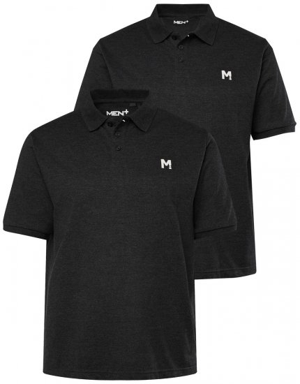 Men+ 258 Polo marškinėliai Juoda 2 vnt. pakuotė - Polo marškinėliai - Polo marškinėliai - 2XL-8XL
