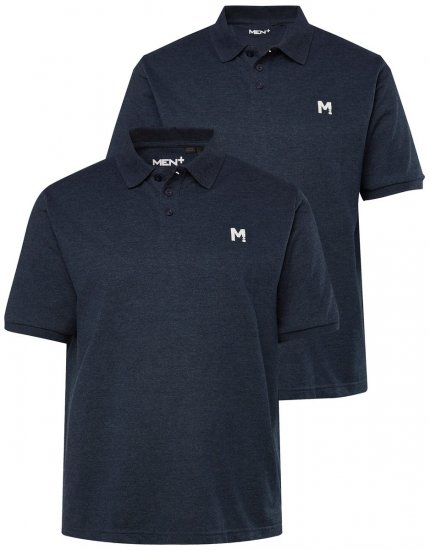Men+ 258 Polo marškinėliai Tamsiai mėlyna 2 vnt. pakuotė - Polo marškinėliai - Polo marškinėliai - 2XL-8XL