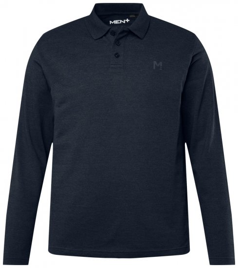 Men+ 270 Polo marškinėliai ilgomis rankovėmis Tamsiai mėlyna - Polo marškinėliai - Polo marškinėliai - 2XL-8XL