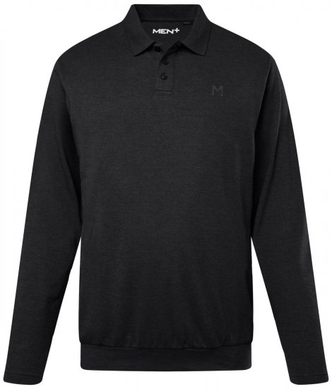 Men+ 274 Polo marškinėliai ilgomis rankovėmis bellyfit Juoda - Polo marškinėliai - Polo marškinėliai - 2XL-8XL