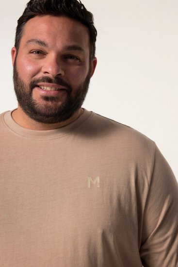 Men+ 276 Marškinėliai apvalia iškirpte Smėlio - Marškinėliai - Marškinėliai - 2XL-14XL
