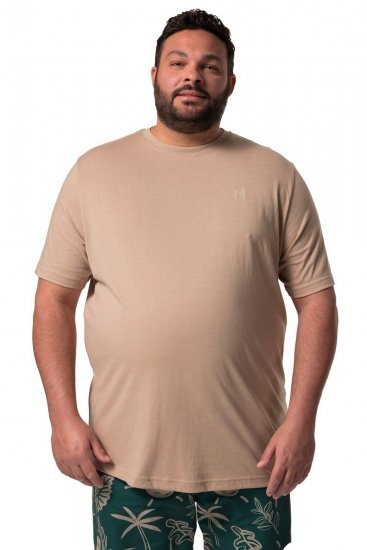 Men+ 276 Marškinėliai apvalia iškirpte Smėlio - Marškinėliai - Marškinėliai - 2XL-14XL