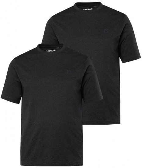 Men+ 285 Marškinėliai apvalia iškirpte Juoda 2 vnt. pakuotė - Marškinėliai - Marškinėliai - 2XL-14XL