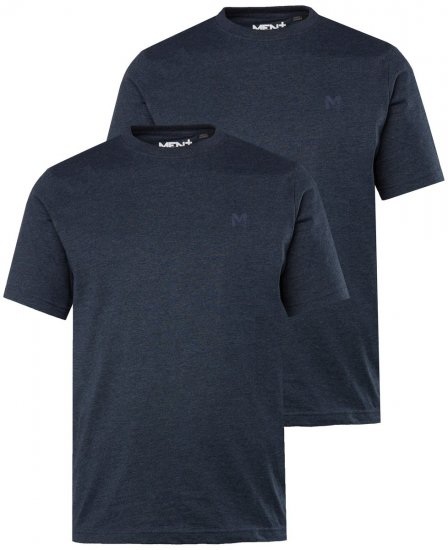 Men+ 285 Marškinėliai apvalia iškirpte Tamsiai mėlyna 2 vnt. pakuotė - Marškinėliai - Marškinėliai - 2XL-14XL