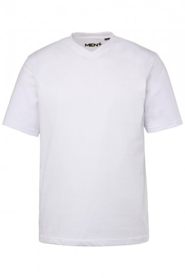 Men+ 299 Marškinėliai V formos iškirpte Balta 2 vnt. pakuotė - Marškinėliai - Marškinėliai - 2XL-14XL