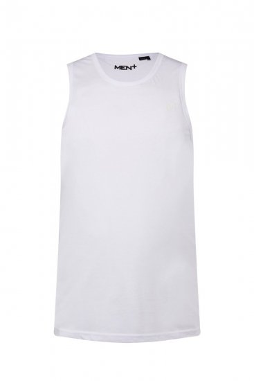 Men+ 305 Marškinėliai be rankovių Balta 2 vnt. pakuotė - Marškinėliai - Marškinėliai - 2XL-14XL