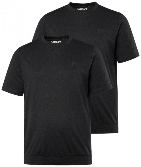 Men+ 311 Marškinėliai bellyfit Juoda 2 vnt. pakuotė - Marškinėliai - Marškinėliai - 2XL-14XL