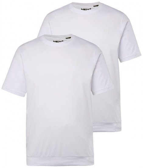 Men+ 311 Marškinėliai bellyfit Balta 2 vnt. pakuotė - Marškinėliai - Marškinėliai - 2XL-14XL