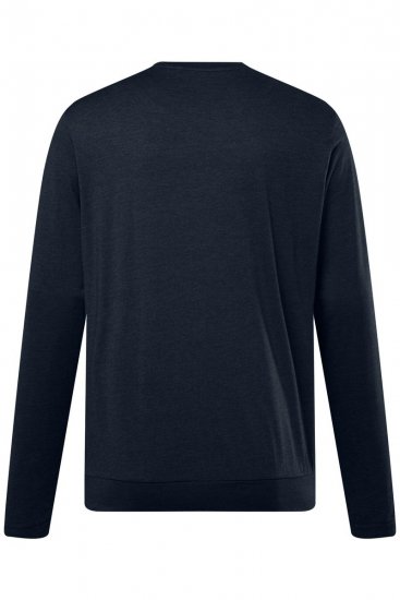 Men+ 313 Marškinėliai ilgomis rankovėmis bellyfit Tamsiai mėlyna - Marškinėliai - Marškinėliai - 2XL-14XL