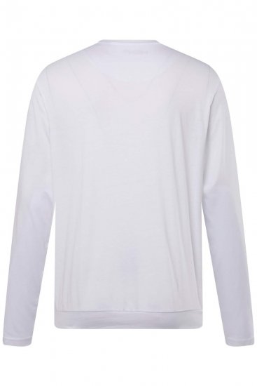 Men+ 313 Marškinėliai ilgomis rankovėmis bellyfit Balta - Marškinėliai - Marškinėliai - 2XL-14XL