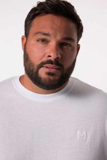 Men+ 313 Marškinėliai ilgomis rankovėmis bellyfit Balta - Marškinėliai - Marškinėliai - 2XL-14XL