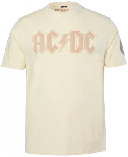 JP1880 836411 AC/DC Classic Logo Marškinėliai Smėlio pilka - Grupės marškinėliai - Grupių marškinėliai