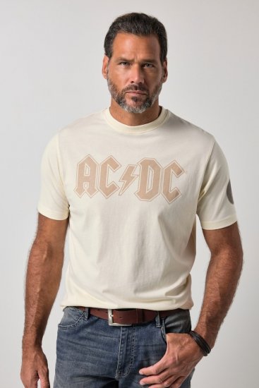 JP1880 836411 AC/DC Classic Logo Marškinėliai Smėlio pilka - Grupės marškinėliai - Grupių marškinėliai