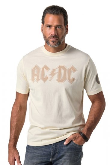 JP1880 836411 AC/DC Classic Logo Marškinėliai Smėlio pilka - Grupės marškinėliai - Grupių marškinėliai