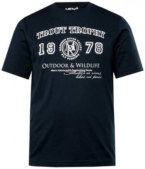 Men+ 424 Marškinėliai Trout Trophy Tamsiai mėlyna - Marškinėliai - Marškinėliai - 2XL-14XL