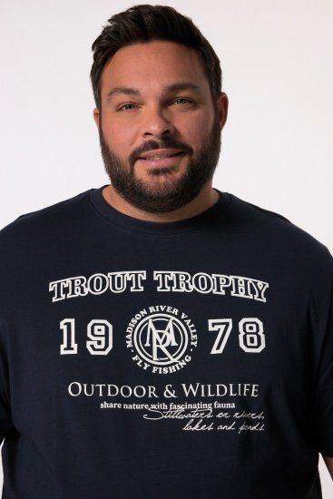 Men+ 424 Marškinėliai Trout Trophy Tamsiai mėlyna - Marškinėliai - Marškinėliai - 2XL-14XL
