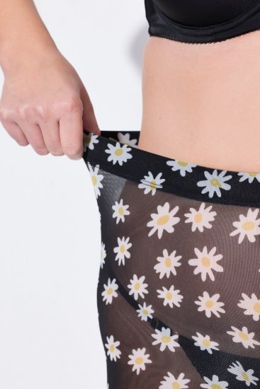 Ulla Popken 836803 Gėlėti šortai nuo trinties Juoda - Šortai nuo trinties - 