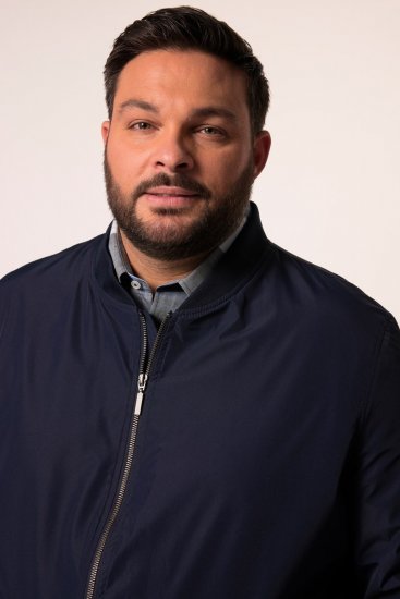 Men+ 823 Itin lengva bomber striukė bellyfit Tamsiai mėlyna - Didelės vyriškos striukės - Didelės vyriškos striukės