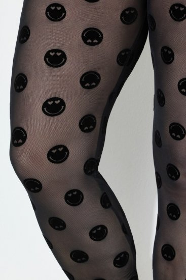 Ulla Popken 837949 Raštuotos pėdkelnių tamprės Juoda - Pėdkelnės & kojinės - 
