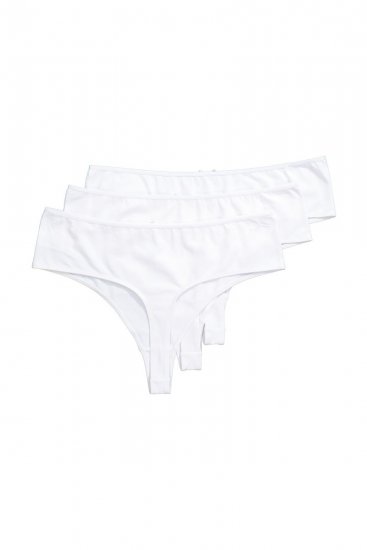 Ulla Popken 838637 Stringai 3 vnt. Balta - Kelnaitės - 