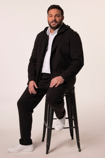 Men+ 205 Bilbao Flexlastic Džersio švarkas Juoda - Kostiumai ir švarkai - Didelio dydžio kostiumai ir švarkai