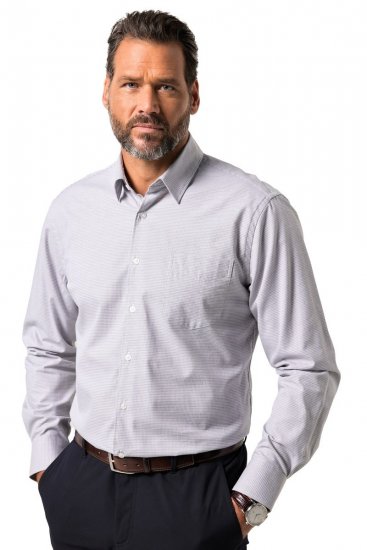 JP1880 Business Shirt Long Sleeve Two-Tone Grey - Marškiniai - Marškiniai - 2XL-8XL