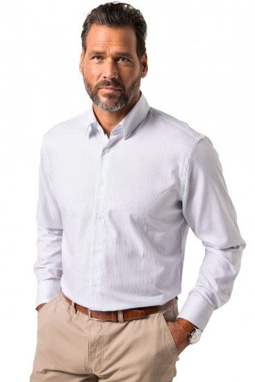 JP1880 Business Shirt Long Sleeve Striped Snow White - Marškiniai - Marškiniai - 2XL-8XL