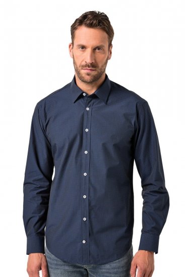 JP1880 Shirt Long Sleeve Kent Collar Navy - Marškiniai - Marškiniai - 2XL-8XL
