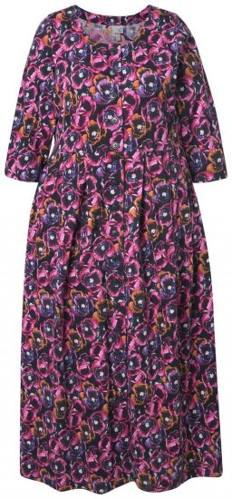 Ulla Popken 841219 Gėlėta maxi suknelė Tamsiai violetinė - Maxi suknelės - Maxi suknelės didesniems dydžiams