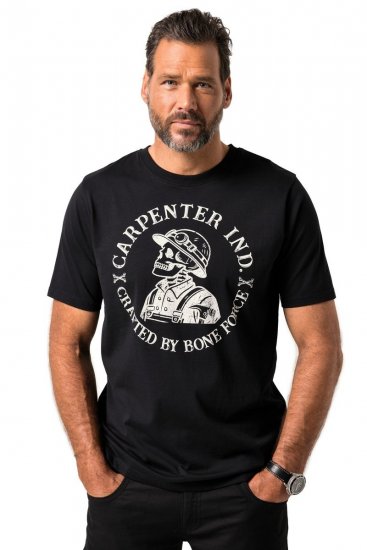 JP1880 T-Shirt Chest Print Bone Force Black - Marškinėliai - Marškinėliai - 2XL-14XL