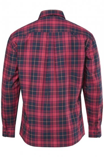 JP1880 Checked Shirt Long Sleeve Red - Marškiniai - Marškiniai - 2XL-8XL