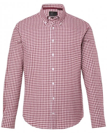 JP1880 Checked Flannel Shirt Long Sleeve Light Red - Marškiniai - Marškiniai - 2XL-8XL