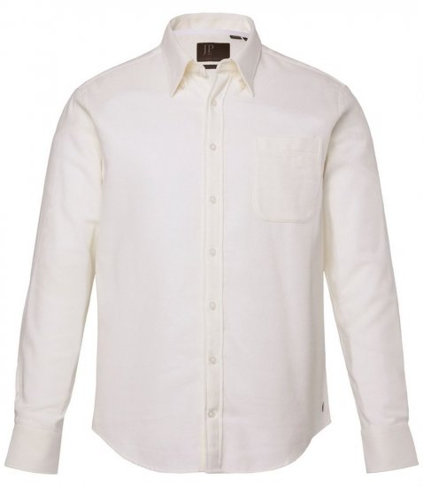 JP1880 Checked Flannel Shirt Long Sleeve Creamy White - Marškiniai - Marškiniai - 2XL-8XL