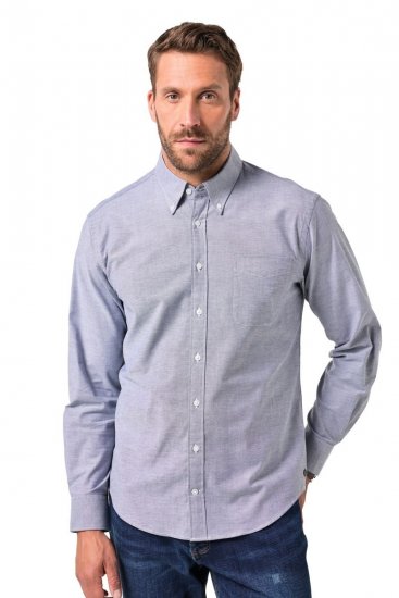 JP1880 Oxford Shirt Long Sleeve Denim Blue - Marškiniai - Marškiniai - 2XL-8XL