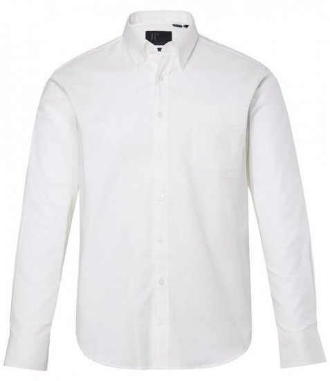 JP1880 Oxford Shirt Flexnamic Long Sleeve Snow White - Marškiniai - Marškiniai - 2XL-8XL
