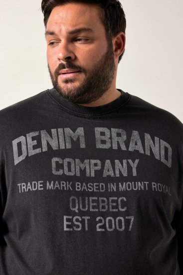 Men+ 612 Marškinėliai ilgomis rankovėmis Denim Brand Company Juoda - Marškinėliai - Marškinėliai - 2XL-14XL