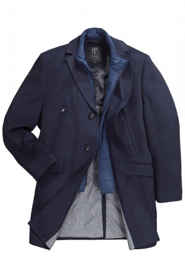 JP1880 Coat Flexnamic With Removable Insert Navy - Didelės vyriškos striukės - Didelės vyriškos striukės