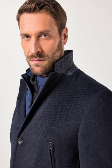 JP1880 Coat Flexnamic With Removable Insert Navy - Didelės vyriškos striukės - Didelės vyriškos striukės