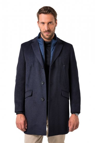 JP1880 Coat Flexnamic With Removable Insert Navy - Didelės vyriškos striukės - Didelės vyriškos striukės
