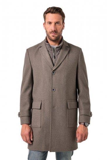 JP1880 Coat Flexnamic Quilted Insert Grey TALL - TALL striukės - TALL striukės aukštiems vyrams