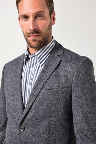 JP1880 Jacket Business Donegal Graphite Grey - Didelės vyriškos striukės - Didelės vyriškos striukės