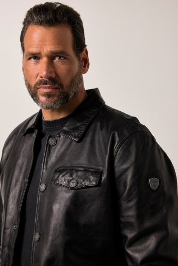 JP1880 Leather Jacket Finest Lamb Nappa Black - Didelės vyriškos striukės - Didelės vyriškos striukės