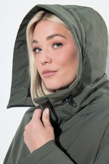 Ulla Popken 842008 Funkcinis paltas Žalia - Paltai - Didelių dydžių paltai moterims