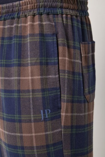 JP1880 Pyjama Trousers Flannel Check Brown - Apatinis trikotažas ir plaukimo apranga - Apatinis trikotažas - 2XL-8XL