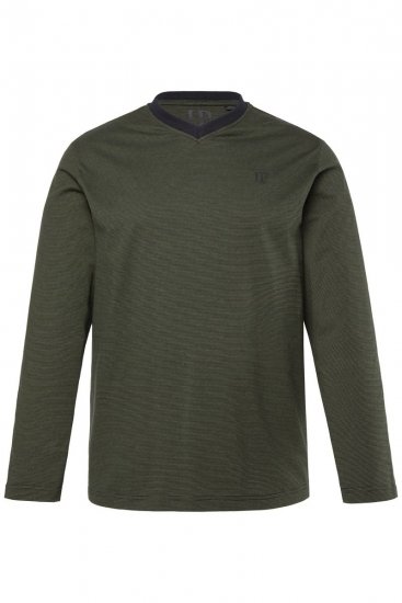 JP1880 Pyjamas Two-piece Striped Dark Green - Apatinis trikotažas ir plaukimo apranga - Apatinis trikotažas - 2XL-8XL
