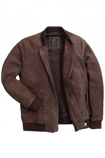 JP1880 Jacket Buffed Nubuck Lamb Leather Brown - Didelės vyriškos striukės - Didelės vyriškos striukės