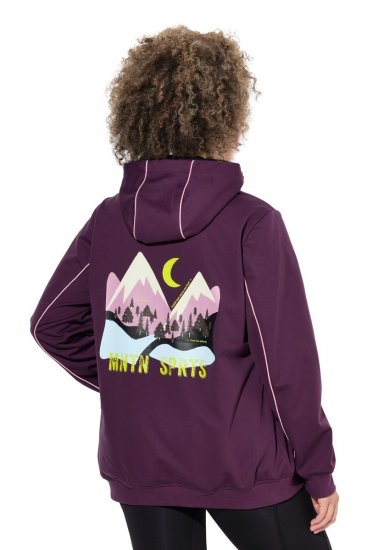 Ulla Popken 843186 Vandenį atstumianti softshell striukė su atšvaitais Vyno raudona - Striukės - Didelių dydžių striukės moterims