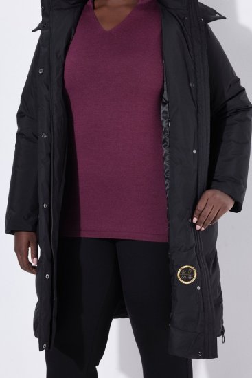 Ulla Popken SYMPATEX Triple Function Coat Black - Paltai - Didelių dydžių paltai moterims